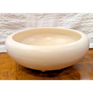Vintage MCM Haeger Matte White Ivory Footed Planter 1960's